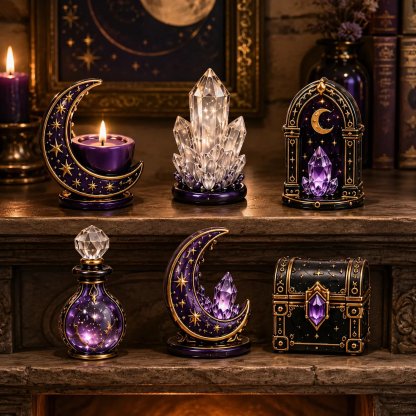 ⏳ Last Day 49% OFF – 🔮 2026 Crystal Witch Advent Calendar | 24 Days of Mystical Miniatures, Crystal-Inspired Surprises & Witchy Fantasy Charm ✨ - 2D Flat Acrylic