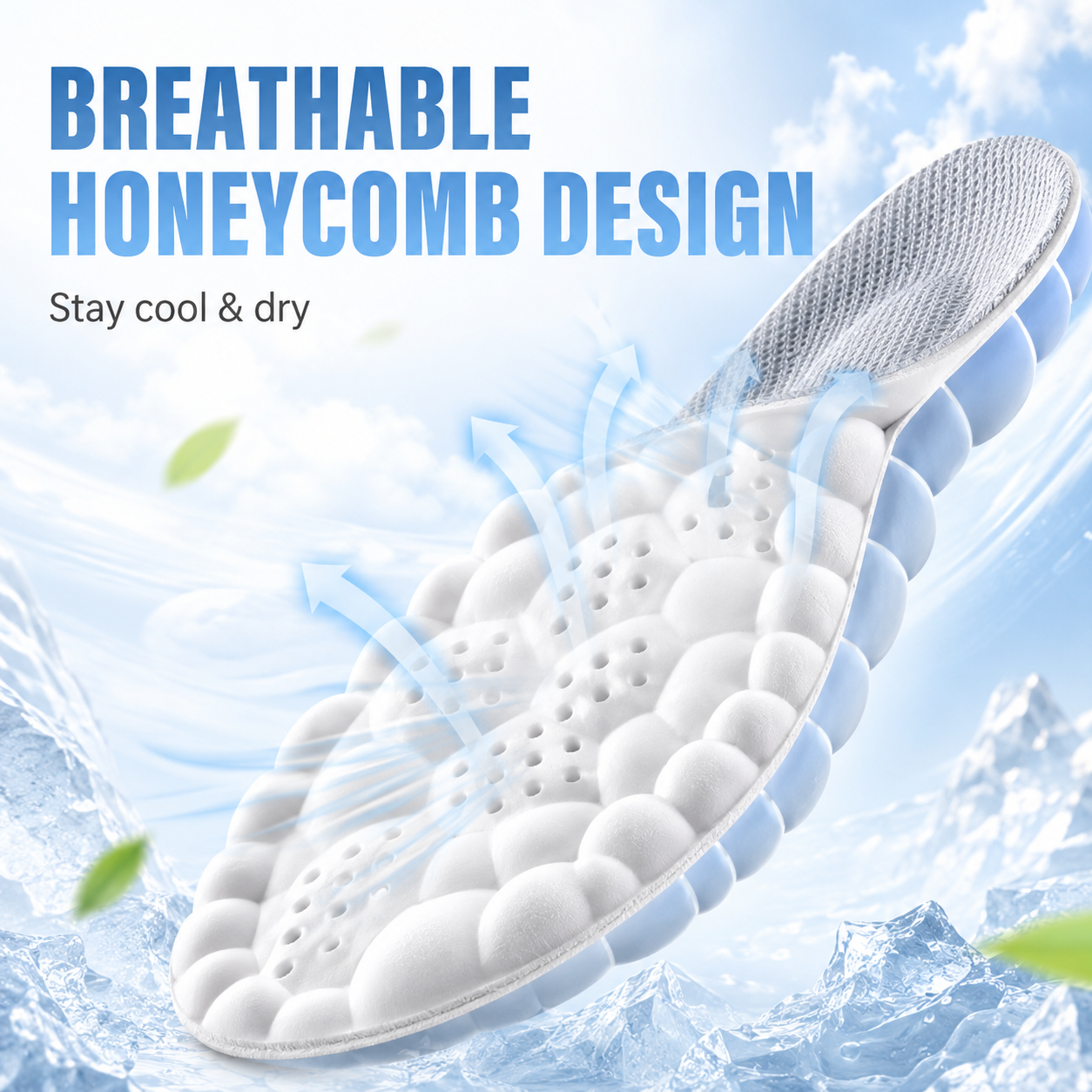 Shock absorbing insoles for daily comfort