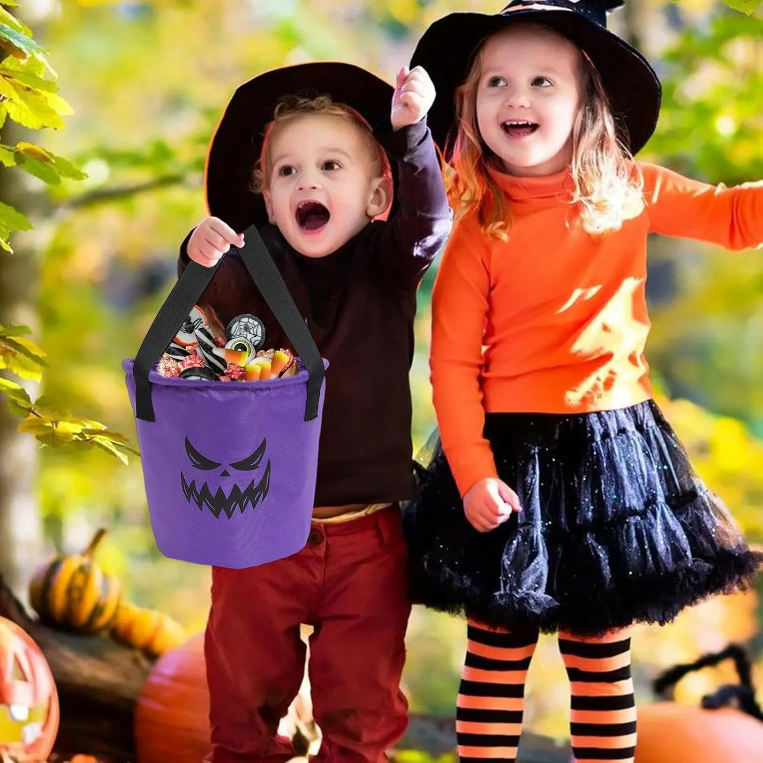 Large capacity Halloween candy basket layout
