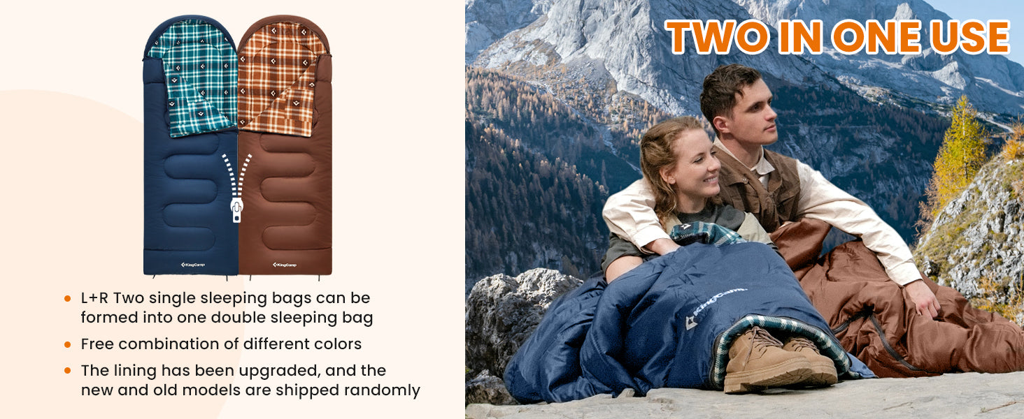 KingCamp GALE 300 Sleeping Bag-Envelope With Hood