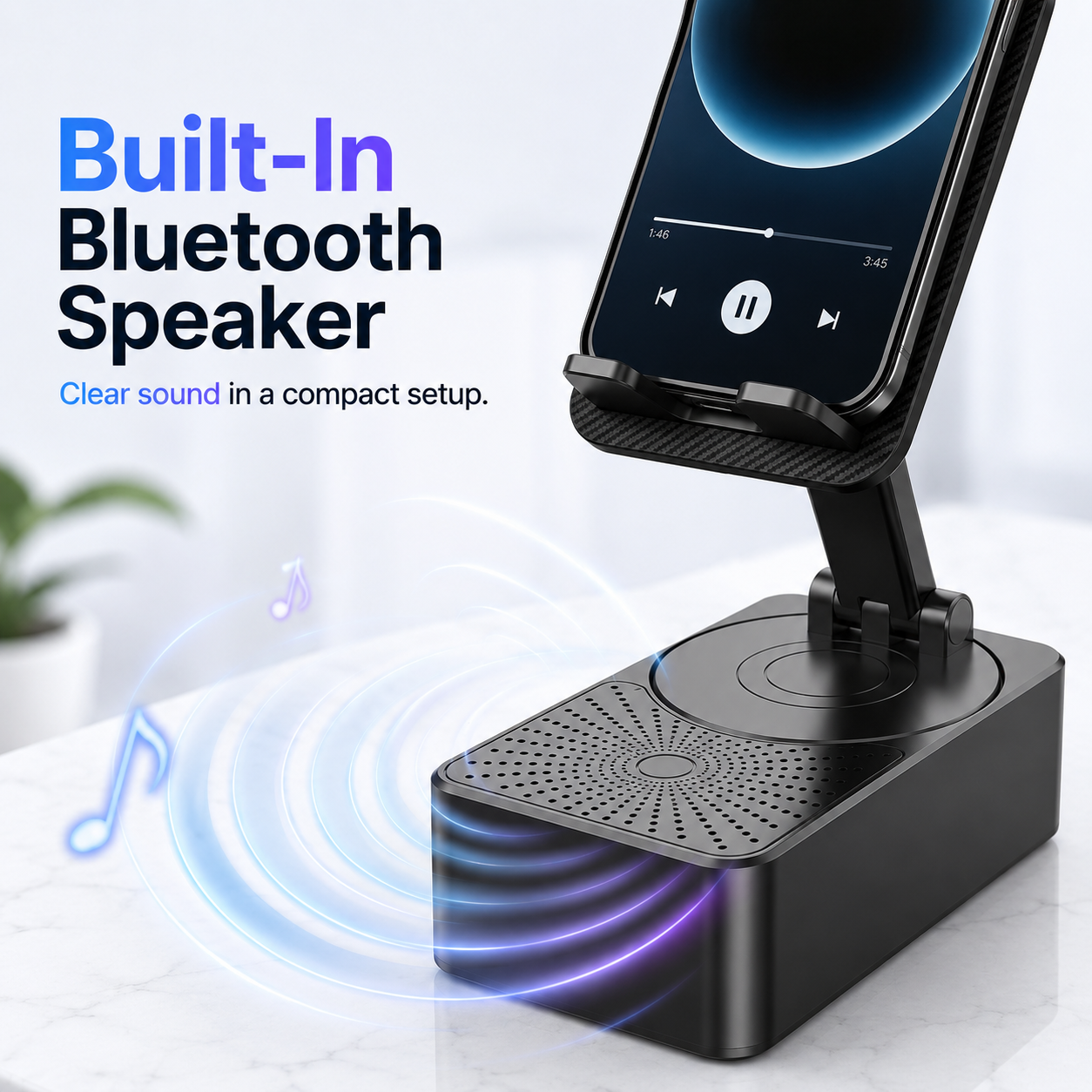 portable phone holder speaker stand
