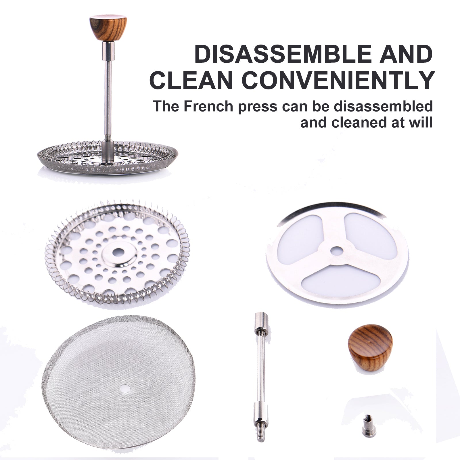 Titanium Coffee Cup 750ML with French Press