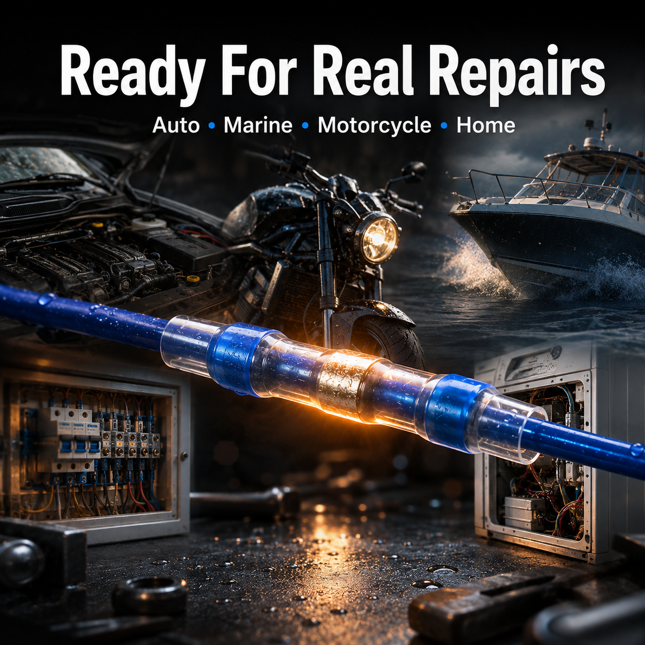 Proper heat gun reflector nozzle orientation for solder seal tubing