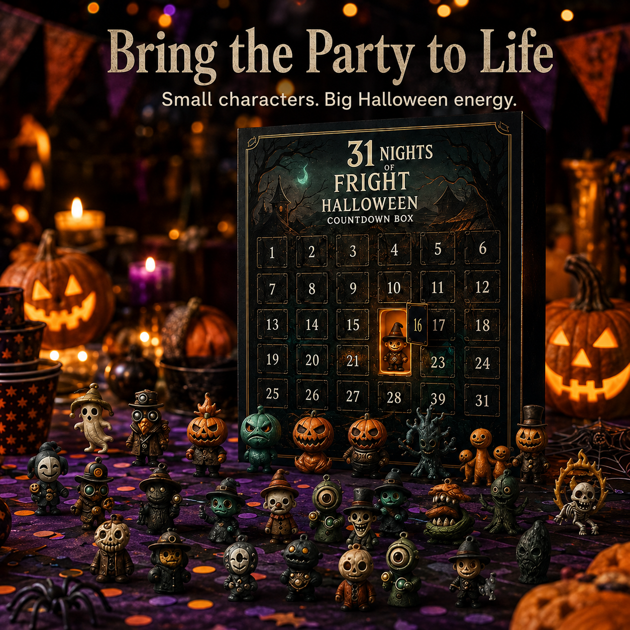 Halloween advent calendar complete set gift presentation