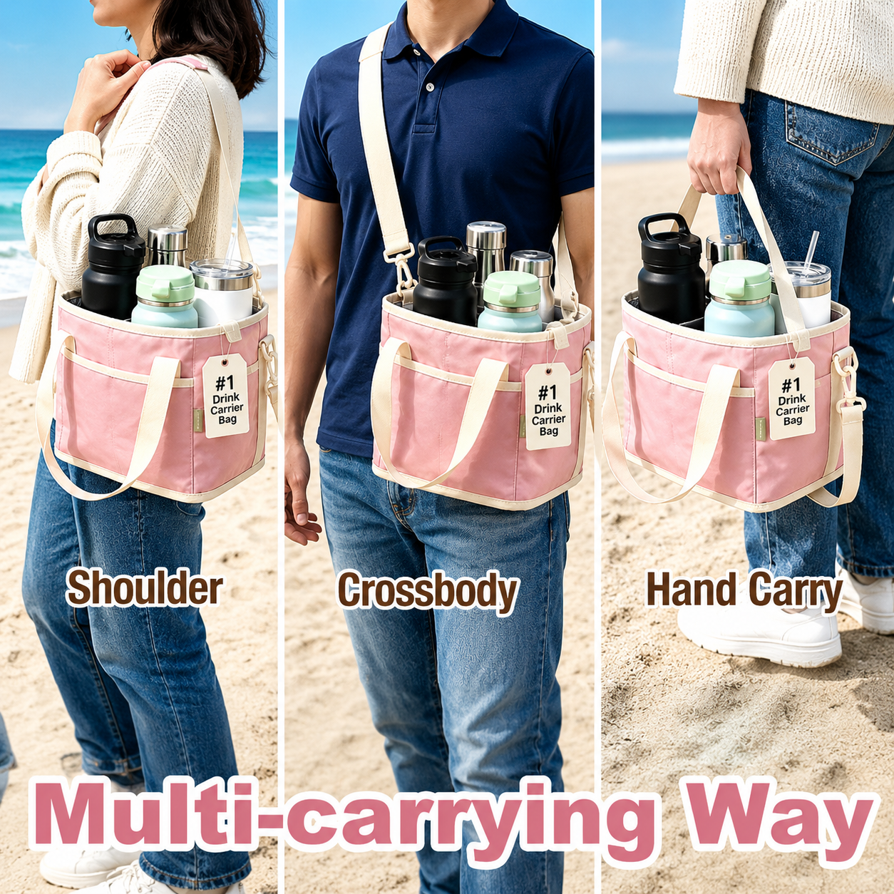 Car seat drink carrier setup stability