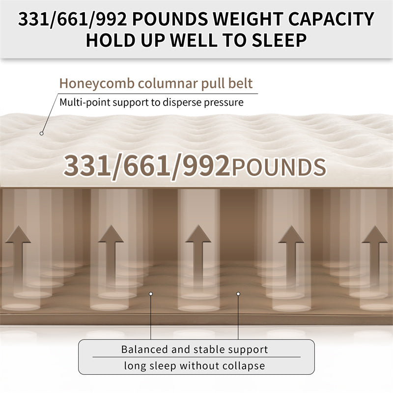 Naturehike C25 Built-in Pump PVC High-Height Inflatable Mattress