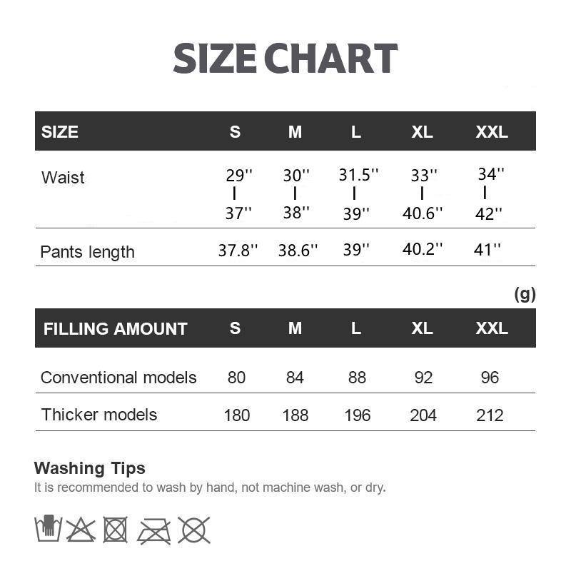 DW-90 White Goose Down Pants with Pockets