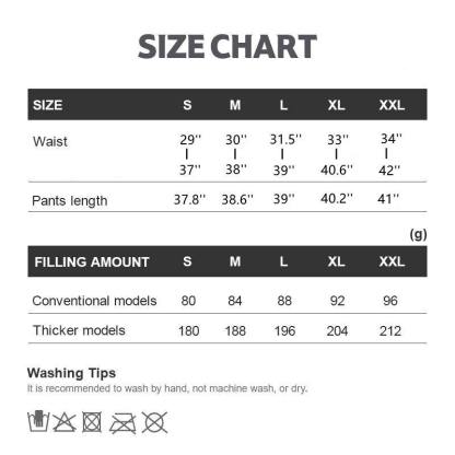 DW-90 White Goose Down Pants with Pockets