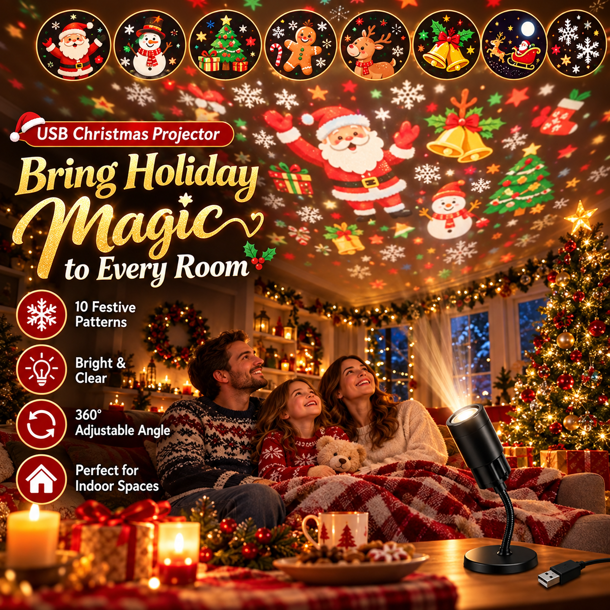 Christmas Projector Festive Scenes