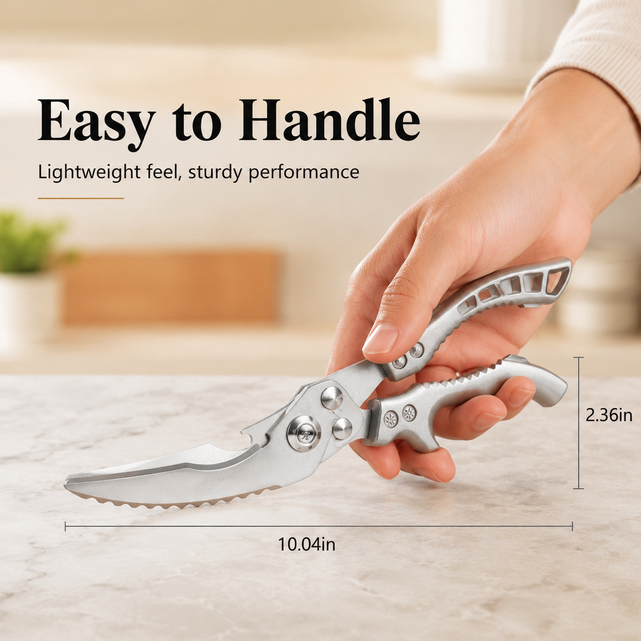 Spring-action kitchen shears design