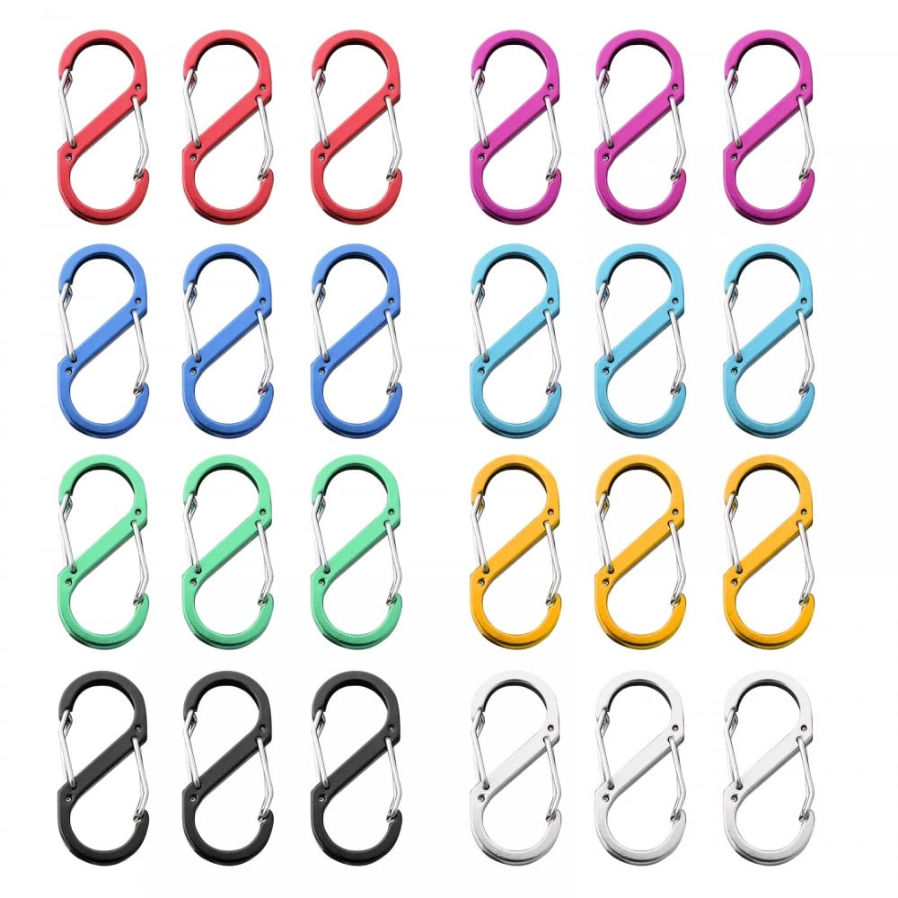GeneTac 24PCS S Carabiner Hooks