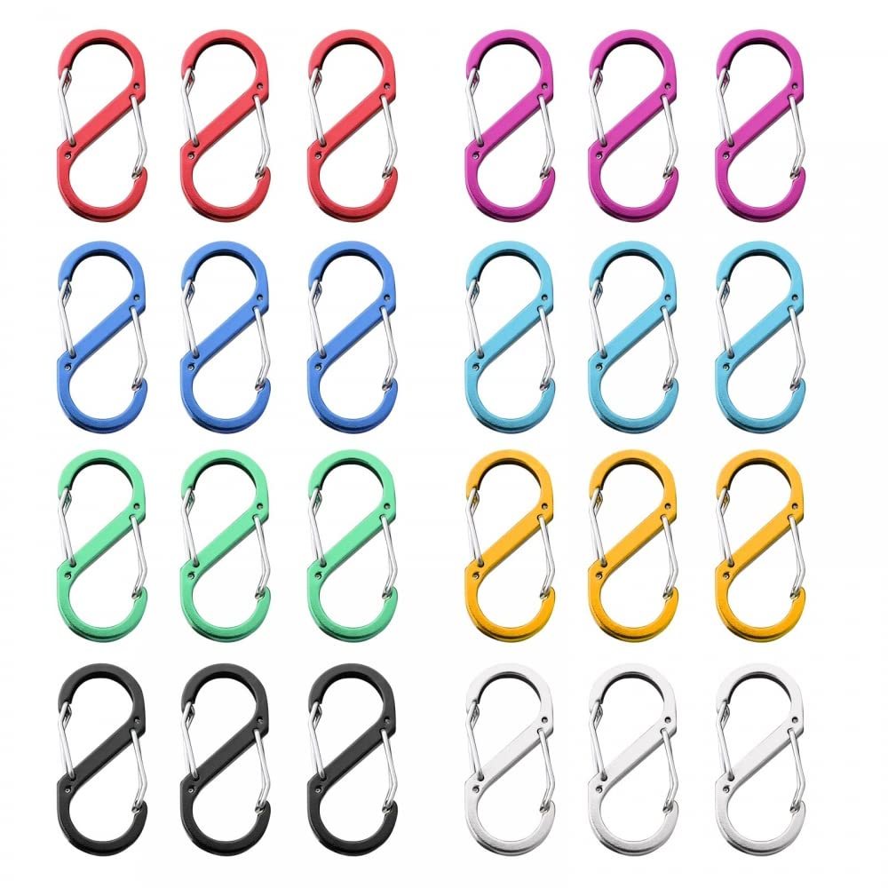 GeneTac 24PCS S Carabiner Hooks