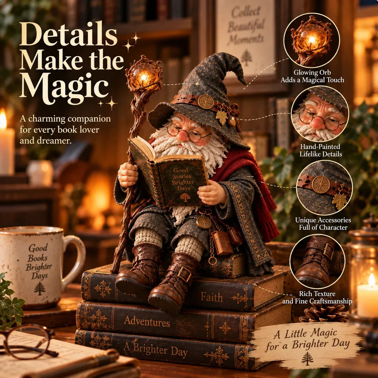 Close-up product image highlighting the orb, face, accessories, and clothing textures
