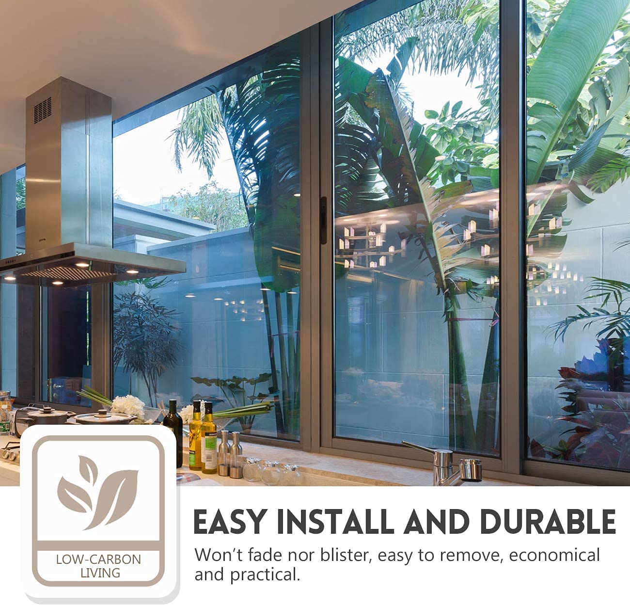Easy install removable reflective window film