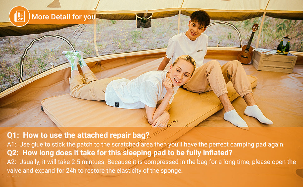 KingCamp PREMIUM 3D DUO 7.5 Double Self-inflateble Pad