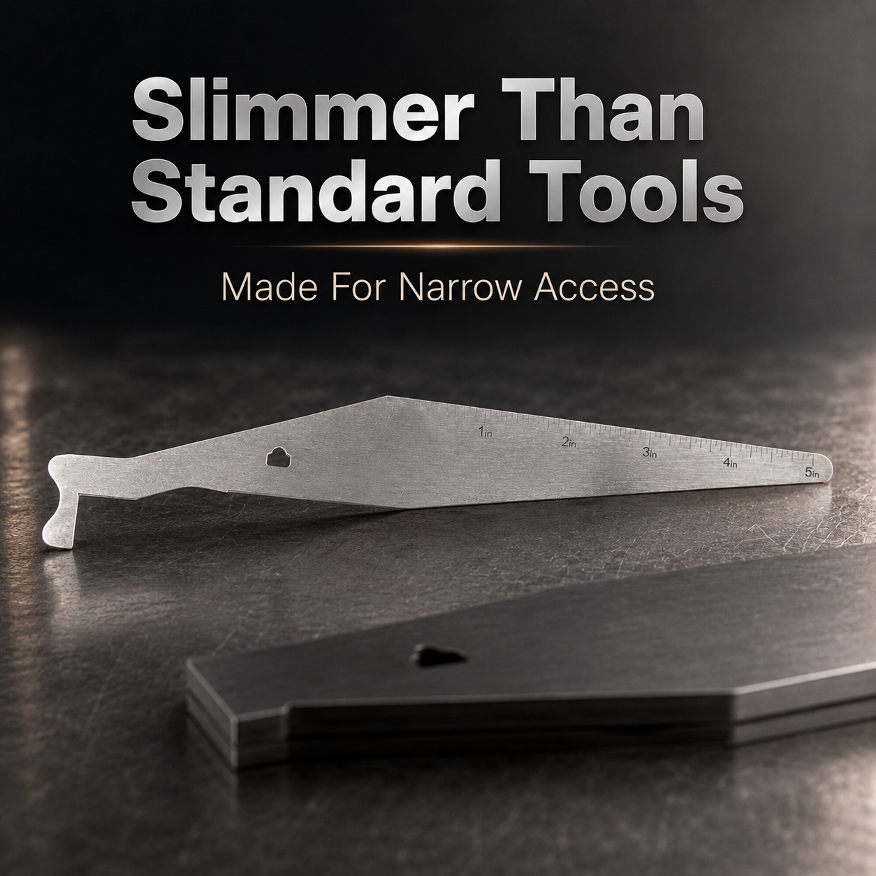 Slim wedge door gap pry tool