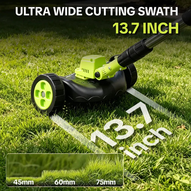 Adjustable shaft handle and cutting head features