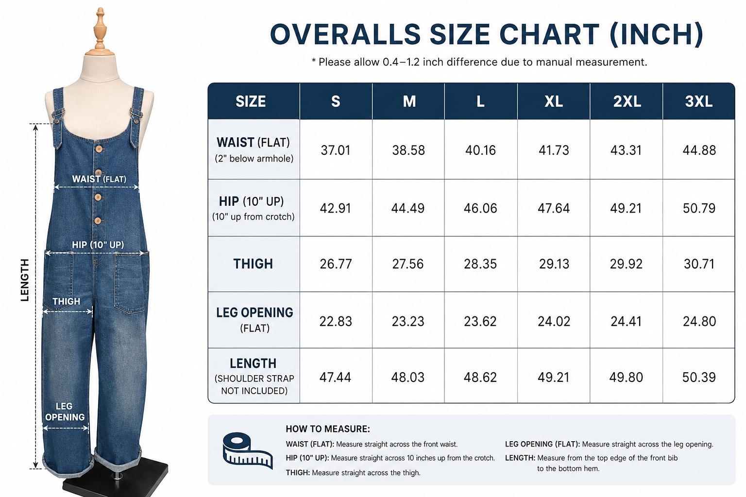 Women's Loose Fit Denim Overalls