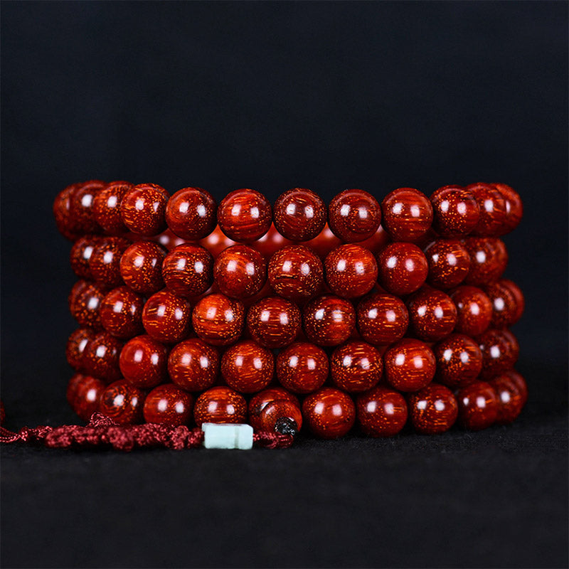 Tibetan Small Leaf Red Sandalwood Balance Bracelet 