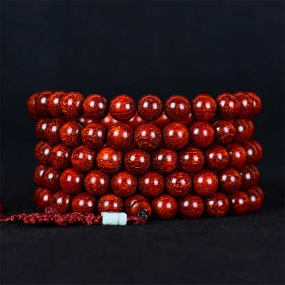 Tibetan Small Leaf Red Sandalwood Balance Bracelet 