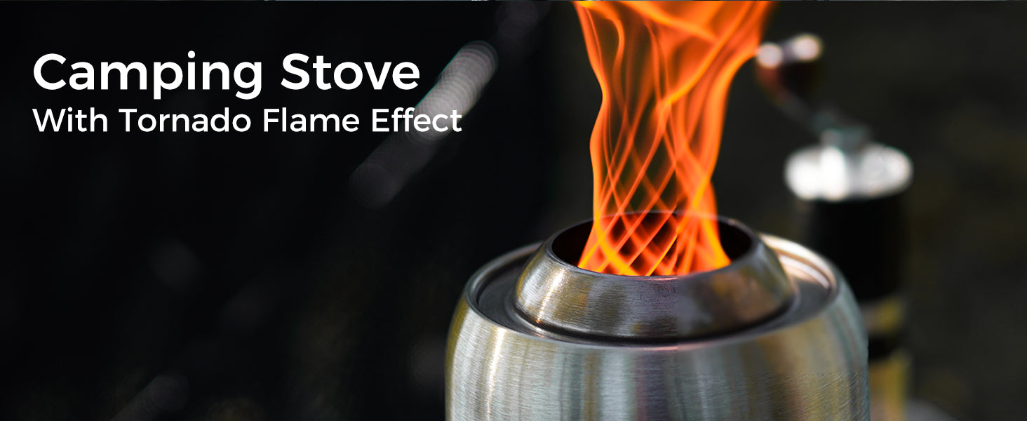 KingCamp Tornado Flame Smokeless Tabletop Fire Pit with Stand