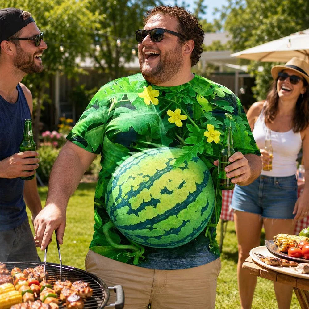 Watermelon shirt worn for summer occasions