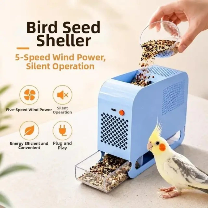 Five-speed adjustable electric bird seed shell separator