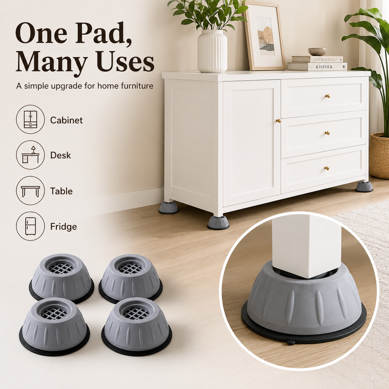 Illustration How Appliance Foot Pads Work