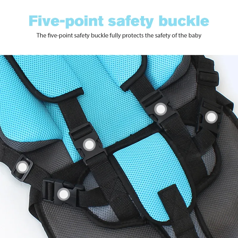 Multi strap support portable child chair harness seat for supervised sitting