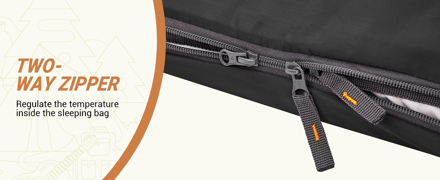 KingCamp Oasis 250S Sleeping Bag-Envelope With Hood