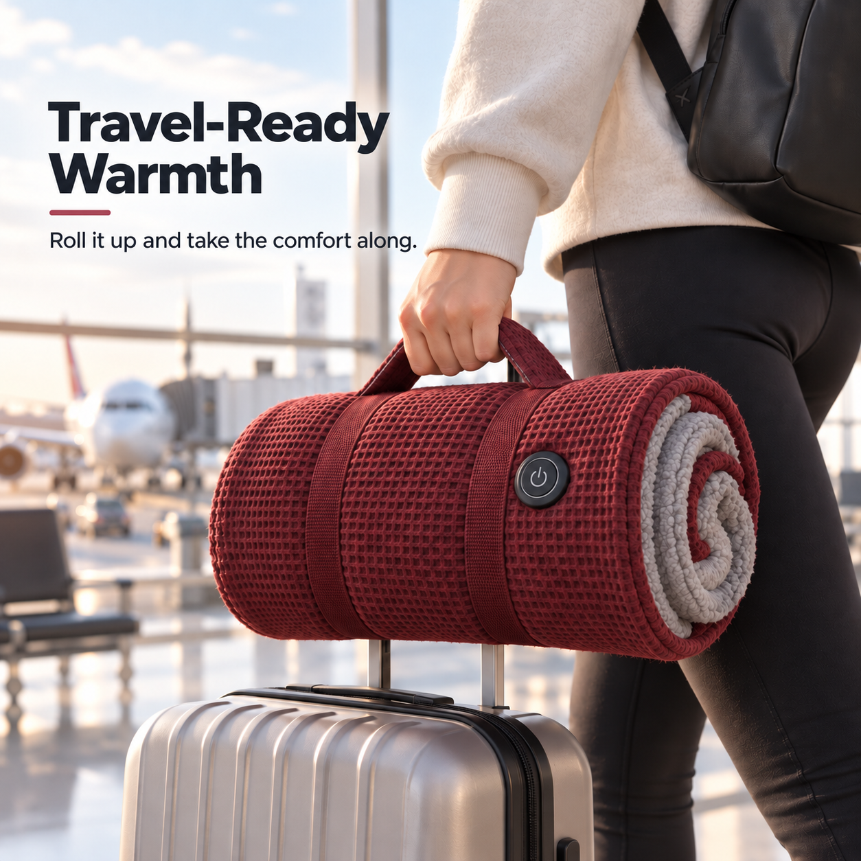 Wearable heated blanket for hands-free comfort