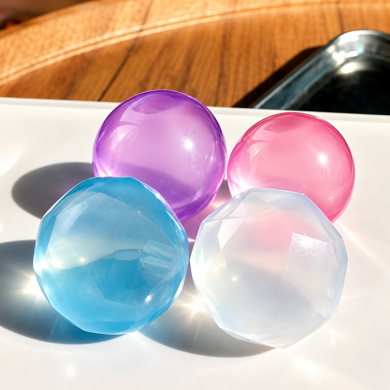 Translucent jelly close-up