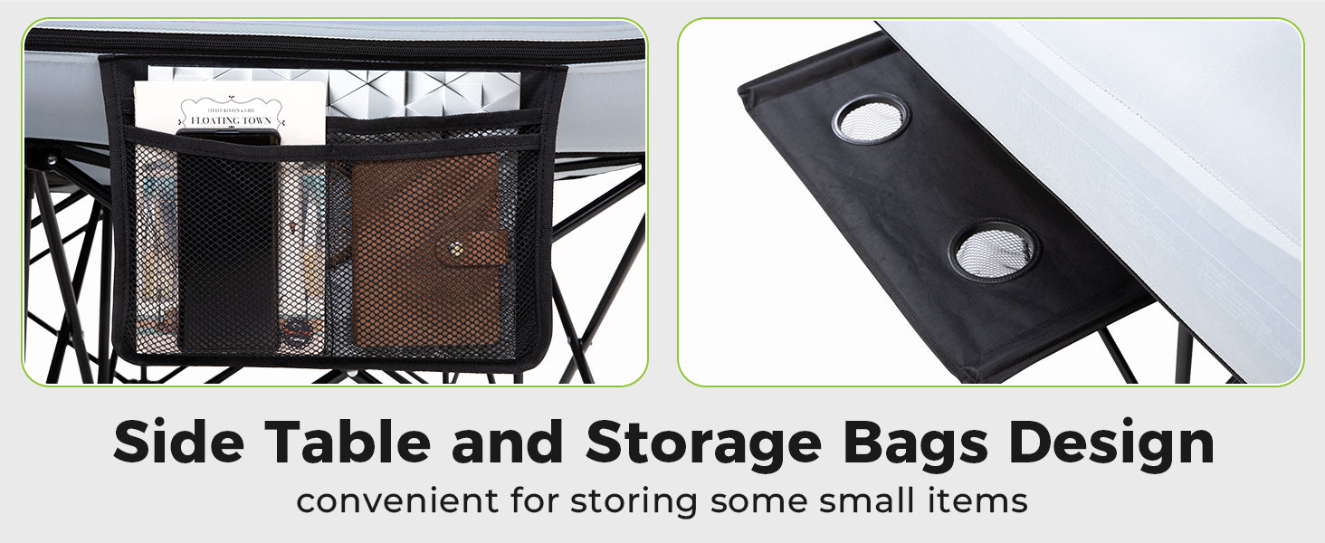 FUNDANGO Queen Camping Cot with Detachable Air Mattress