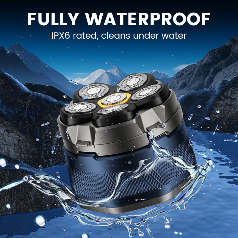 IPX6 washable waterproof electric head shaver