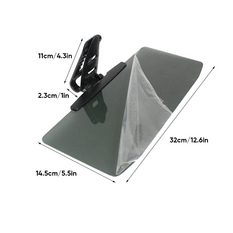 Polarized car sun visor extender size and compatibility specifications