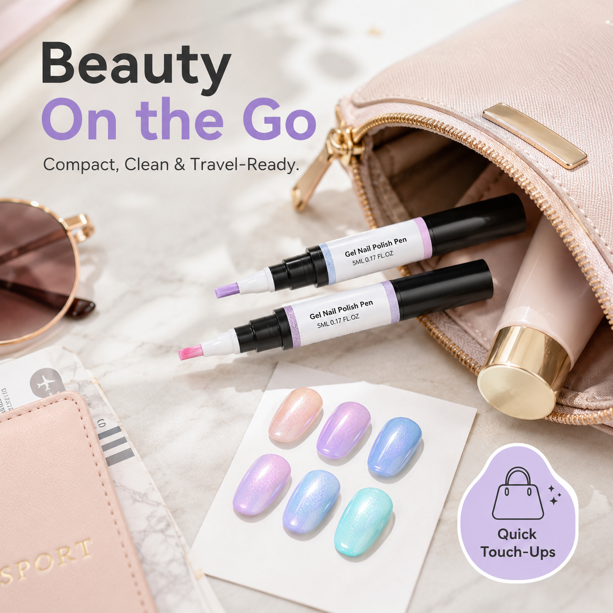 Nail care gel polish pen with nourishing ingredients