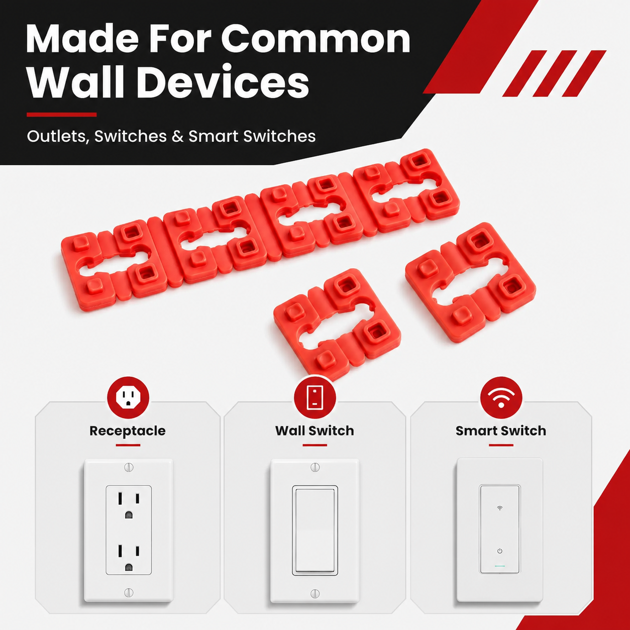 Outlet spacers in home electrical repair scenario