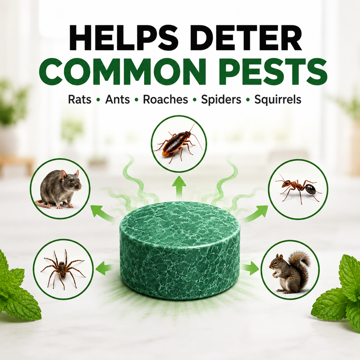 Slow release peppermint oil puck continuous 90 day diffusion