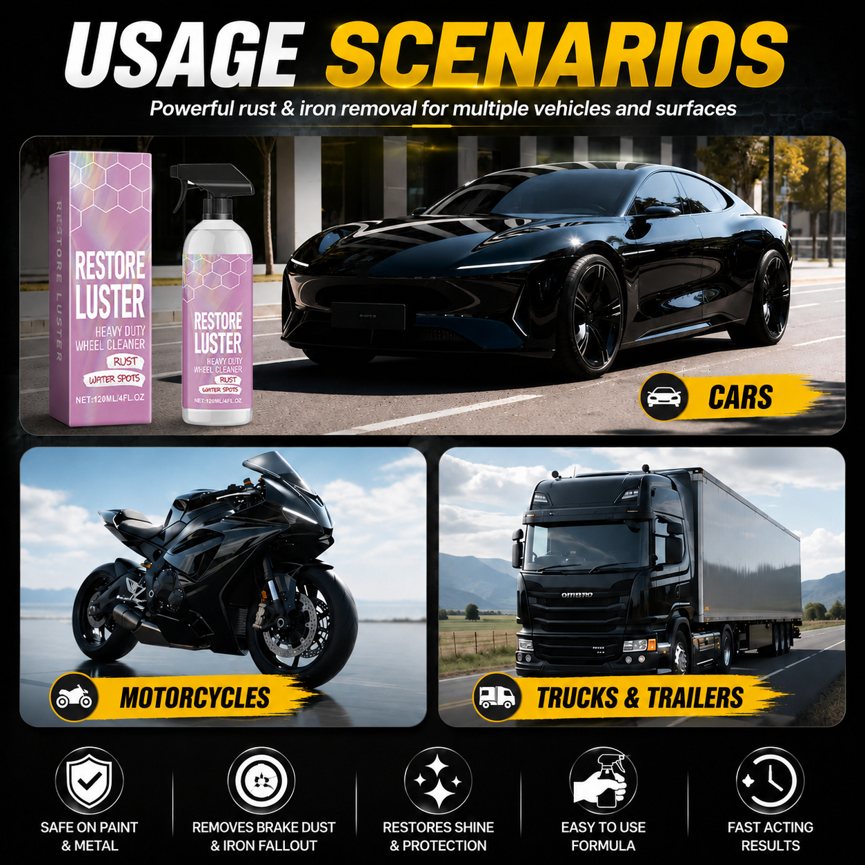 Car cleaning spray package details