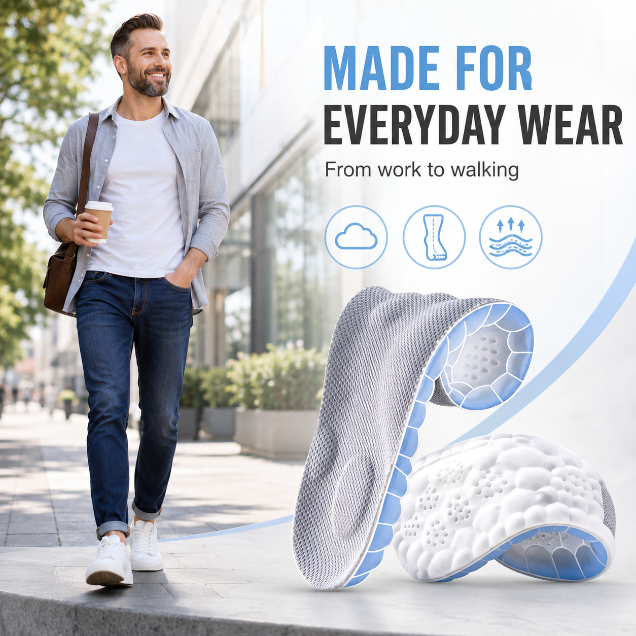 Trim to fit shoe insoles