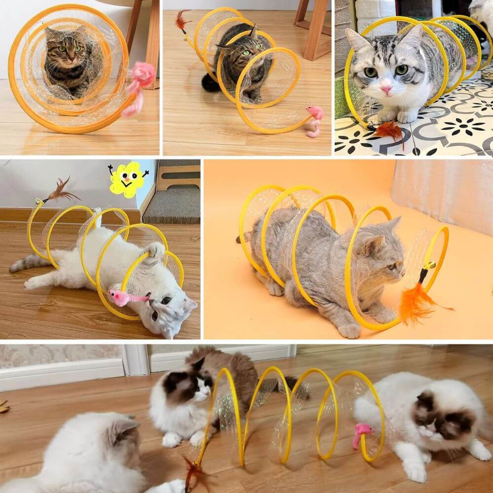 FelineFun™ Self-play Cat Hunting Spiral Tunnel Toy Offer
