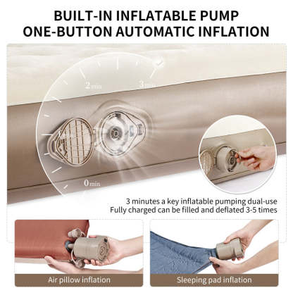 Naturehike C25 Built-in Pump PVC High-Height Inflatable Mattress