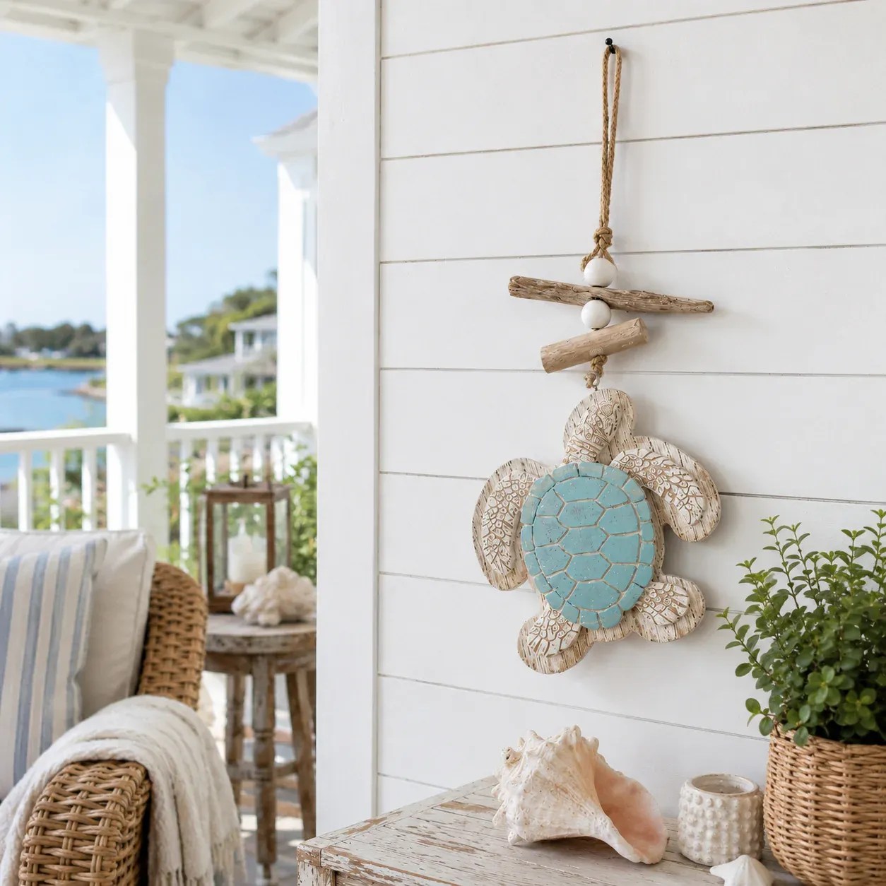 Sea turtle wall decor with LED fairy lights