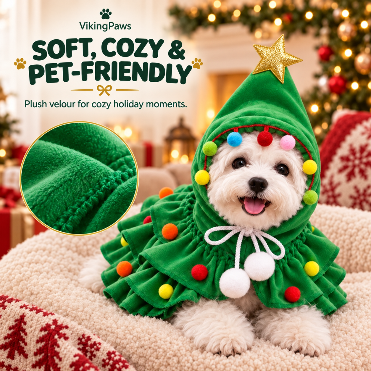 Soft Cozy Christmas Pet Costume