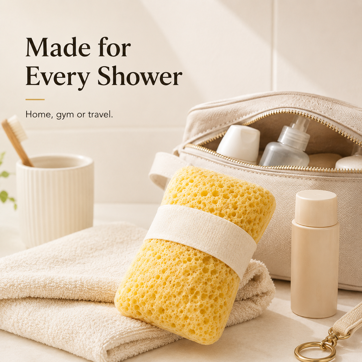 Soft squeezable sponge texture up close