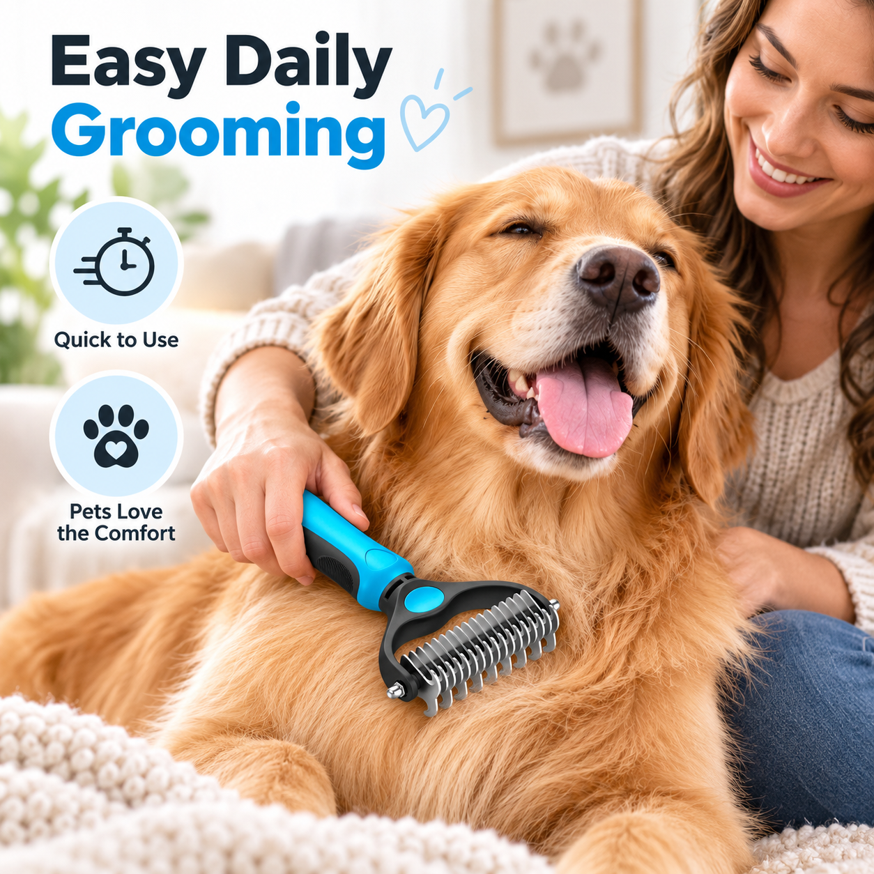 Ncrovopro 2-in-1 grooming brush