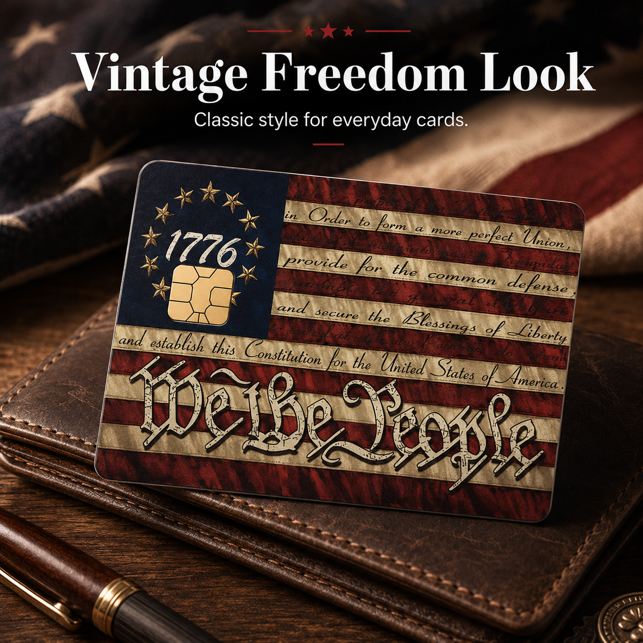Two patriotic credit card skin styles