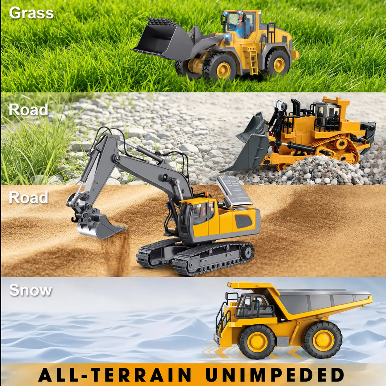 RC Dump Truck Loading and Dumping Action