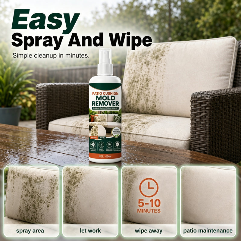 Refreshed patio cushions after routine fabric care