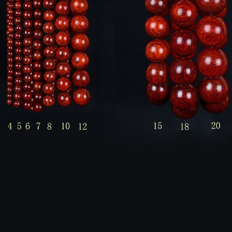 Tibetan Small Leaf Red Sandalwood Balance Bracelet 